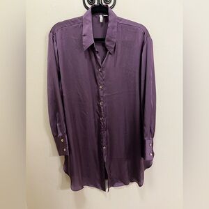 Cato Women's Casual Purple Button Down Shirt